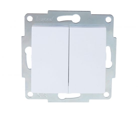 Двойной выключатель LEZARD KARINA белый 707-0288-101 
