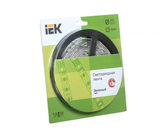 Лента IEK LED 5м блистер LSR-5050G30-7,2-IP20-12V LSR2-5-030-20-1-05 