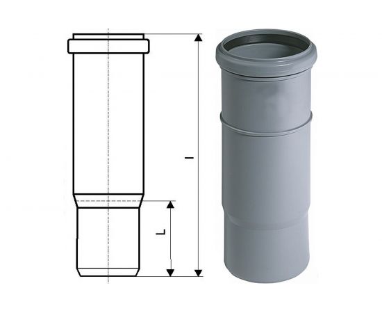 Муфта компенсационная однораструбная HTL 40 Ostendorf 111800 