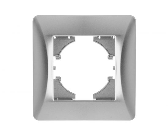 Рамка GUSI ELECTRIC Ugra 1-местная, цвет серебро С1110-004 