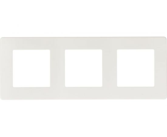 Рамка для розеток и выключателей ЭРА Серия 12 12510301 на 3 поста, Сатин, белый Б0052519 