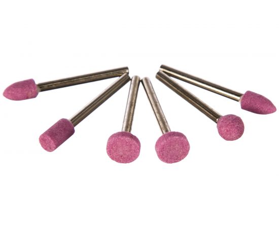 Шарошки-мини по металлу, корунд, 6 шт. FIT IT 36924 