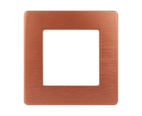 Рамка для розеток и выключателей ЭРА Серия 12 12510114 на 1 пост, Сатин, медь Б0052507 