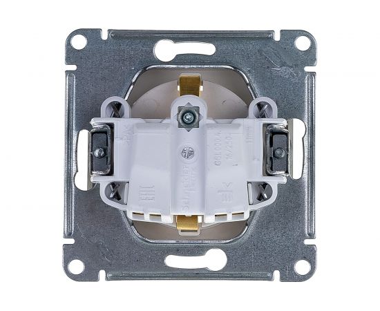 Розетка Schneider Electric Glossa Алюминий с заземлением со шторками GSL000345 – изображение 2