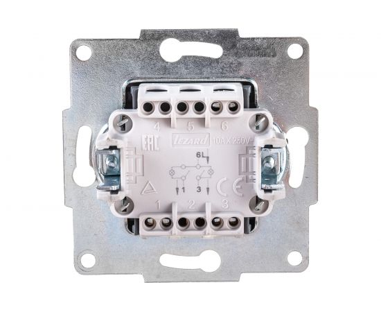 Двойной выключатель LEZARD KARINA с подсветкой крем 707-0388-112 – изображение 2