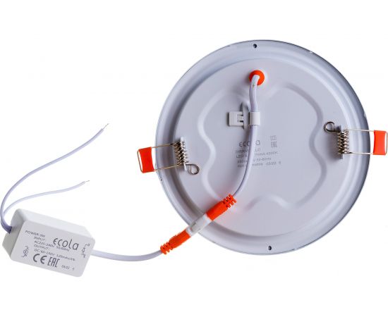 Встраиваемый светильник Ecola LED downlight Круглый даунлайт с драйвером 9W 220V 4200K 145x20 DRRV90ELC – изображение 2