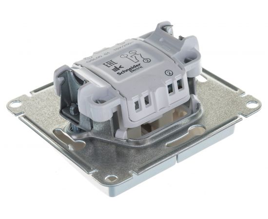 2-клавишный выключатель Schneider Electric GLOSSA 10АХ, АЛЮМИНИЙ GSL000351 – изображение 2