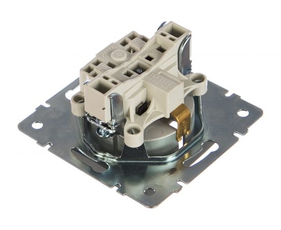 Розетка Lezard KARINA с заземлением, ПБТ, матовое серебро 707-4388-122B – изображение 2