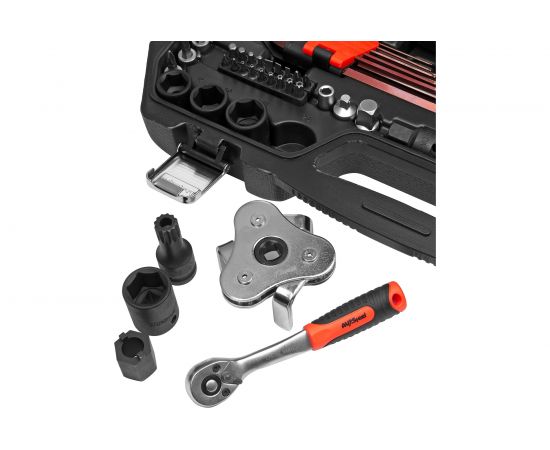 Набор инструмента AV Steel 127 предметов 1/4"",3/8"" профессиональный AV-011127 – изображение 3