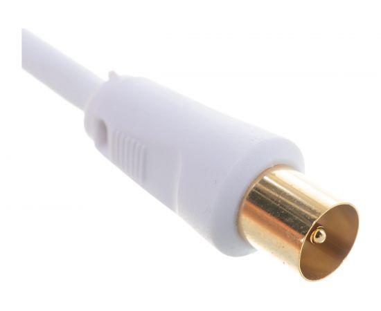 Шнур REXANT ТВ штекер - ТВ штекер, длина 1,5 метра, белый 18-0102 – изображение 3