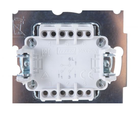 Двойной выключатель LEZARD KARINA белый 707-0288-101 – изображение 3