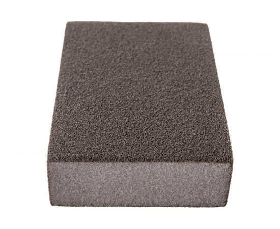 Губка шлифовальная четырехсторонняя AL2O3 средняя жесткость (100x68x26 мм; Р320) DEXX 35637-320 – изображение 3