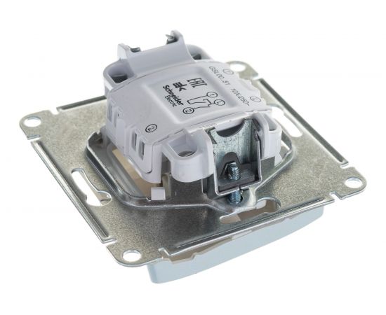 2-клавишный выключатель Schneider Electric GLOSSA 10АХ, АЛЮМИНИЙ GSL000351 – изображение 3