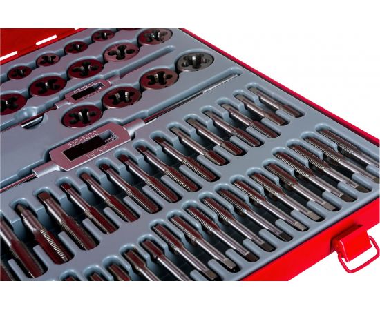 Набор метчиков и плашек Matrix М2-М18 110 шт 773110 – изображение 3