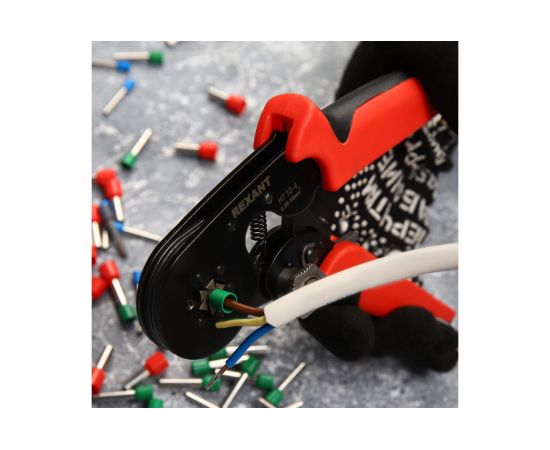 Кримпер для обжима штыревых наконечников REXANT HT 10-6 0.08-10.0 кв.мм с регулятором усилия 12-3210-1 – изображение 3