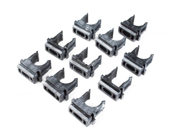 Крепеж-клипса для трубы Electraline пвх, цвет серебр. век 10 шт BTK1-16-11-10 – изображение 3