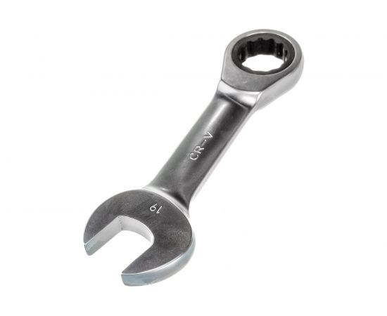 Комбинированный трещоточный укороченный ключ AV Steel 19мм шт AV-315319 – изображение 4