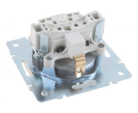 Розетка Lezard KARINA с заземлением, ПБТ, матовое серебро 707-4388-122B – изображение 4