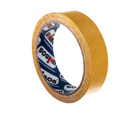 Двухсторонняя клейкая лента UNIBOB тканевая 25 мм х 10 м 214988 – изображение 4