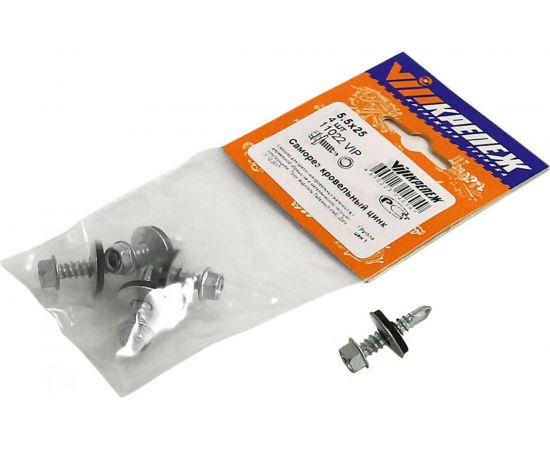 Кровельный саморез VIPкрепеж цинк 5,5/25 4шт 11022 VIP – изображение 4