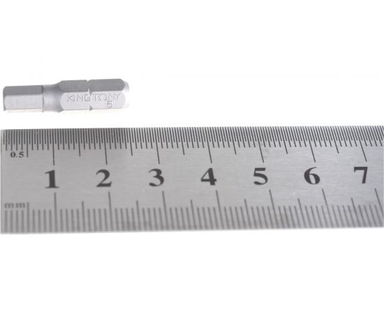 Вставка бита торцевая 1/4", HEX, 5 мм, L = 25 мм KING TONY 102505H – изображение 4