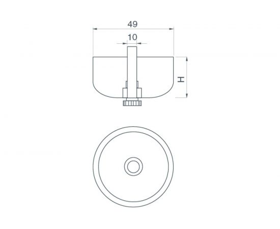 Регулируемая опора JET 221 27 мм, черная FR221P.027BL99 – изображение 5