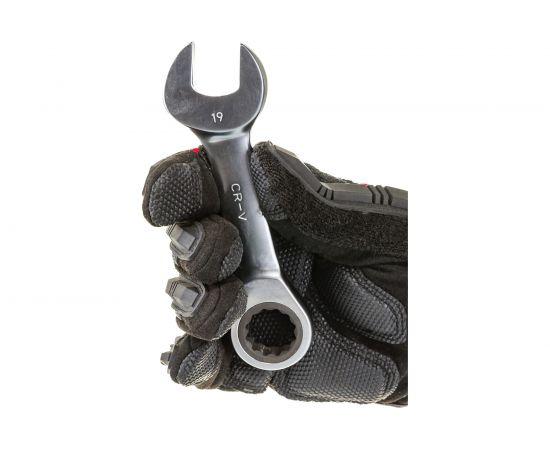 Комбинированный трещоточный укороченный ключ AV Steel 19мм шт AV-315319 – изображение 5