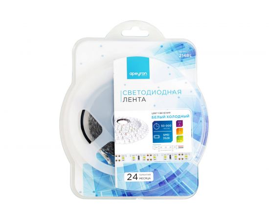 Светодиодная лента APEYRON в блистере 12В, СТ, 9,6Вт/м, smd3528 214BL – изображение 5