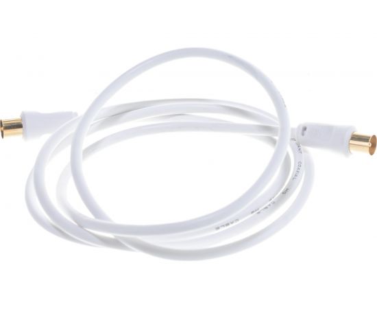 Шнур REXANT ТВ штекер - ТВ штекер, длина 1,5 метра, белый 18-0102 – изображение 6