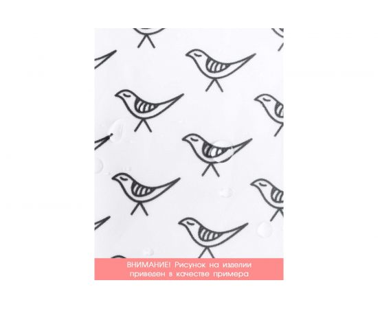 Штора (занавеска) для ванной JoyArty ""Орнамент из плитки"" из сатена, 180х200 см с крючками, sc_15422 – изображение 6