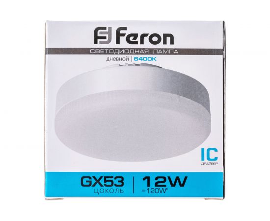 Лампа cветодиодная FERON 12W 230V GX53 6400K, LB-453 25868 – изображение 8