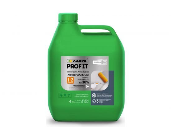 Акриловый универсальный грунт Лакра PROF IT 4 кг Лк-00008172 