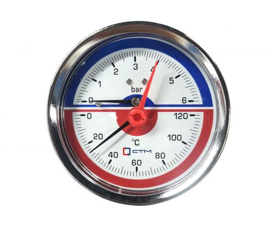 Термо-манометр аксиального подключения 1/4 до 6 бар СТМ CTM14A06:474 