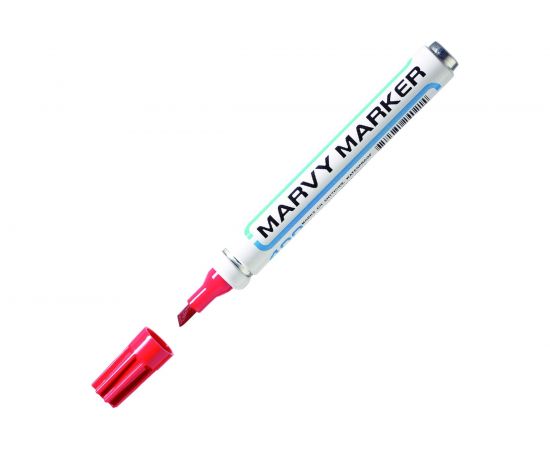 Перманентный маркер MARVY UCHIDA со скошенным наконечником, 1-5 мм, красный MAR411/2 