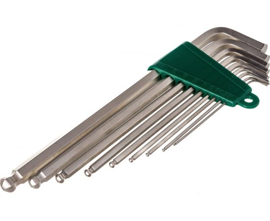 Набор Г-образных экстрадлинных шестигранников Hans 1.5-10мм, 9шт. 16772-9M 