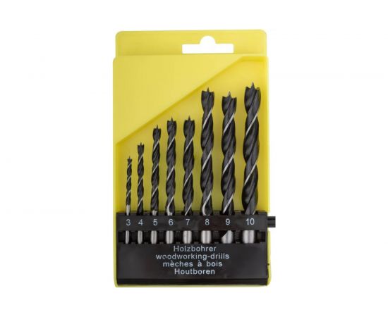 Сверла по дереву (8 шт; 3, 4, 5, 6, 7, 8, 9, 10 мм) FIT IT 36103 