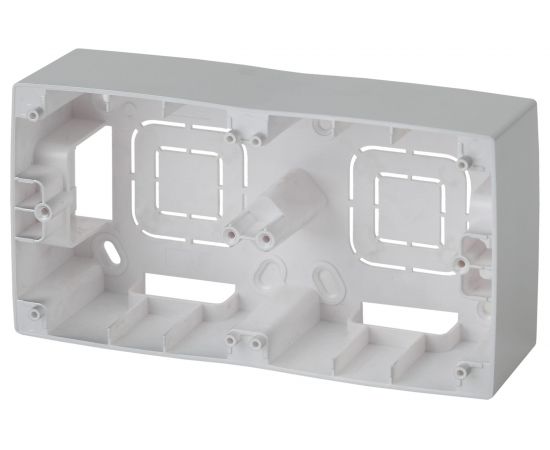 Коробка накладного монтажа ЭРА 12610203 2 поста, Эра 12, алюминий Б0043172 
