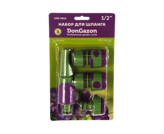 Набор фитингов для шланга 1/2", пластик с резиновым покрытием, 4 шт. 1/6/48 DON GAZON 096-5814 42332 