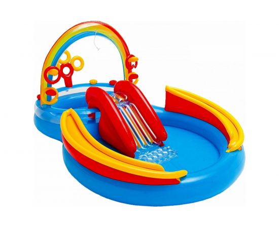 Детский игровой центр-бассейн с горкой и фонтаном 297х193х135 Intex 57453 