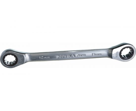 Накидной трещоточный ключ 12х13мм на держателе ЭВРИКА ER-71213H 