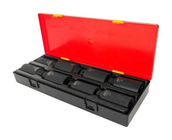Набор глубоких ударных торцевых головок (1/2, 6-гранные 30-36 мм, 12-гранные 30-36 мм, в кейсе, 8 штук) JTC K4087 