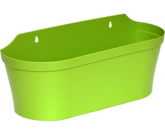 Цветочное кашпо на стену Протэкт 14х40х15 см, зеленый киви КЦ-14 ЗК 