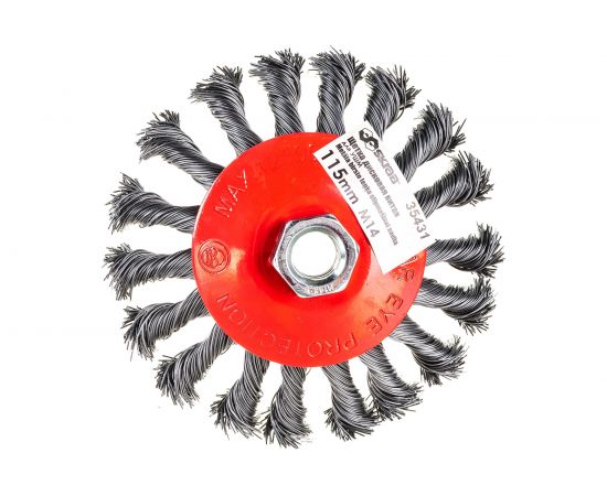 Щетка дисковая витая (115 мм; М14) для УШМ SKRAB 35431 – изображение 2