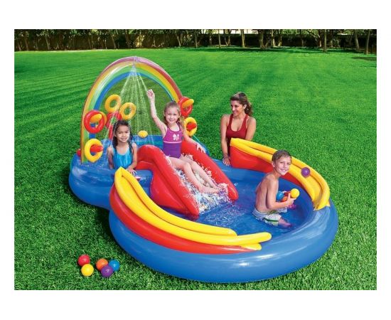 Детский игровой центр-бассейн с горкой и фонтаном 297х193х135 Intex 57453 – изображение 2