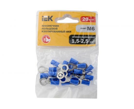 Наконечник IEK, НКИ 2-3 кольцо 1,5-2,5 мм 20 шт UNL20-4-D25-4-3 – изображение 2