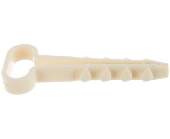 Дюбель-хомут для крепления прямоугольного кабеля КРЕП-КОМП цвет-белый 14х6 100шт дх146 – изображение 2