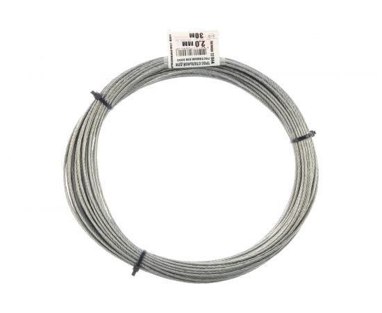Стальной трос для растяжки DIN 3055, 2 мм, 30 м Tech-Krep 127844 – изображение 2