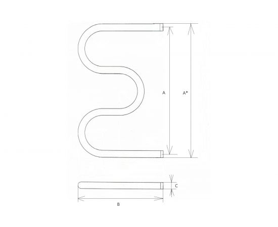 Полотенцесушитель Двин M 60/80 1 Без полки Водяной К0 10168008:1991 – изображение 2