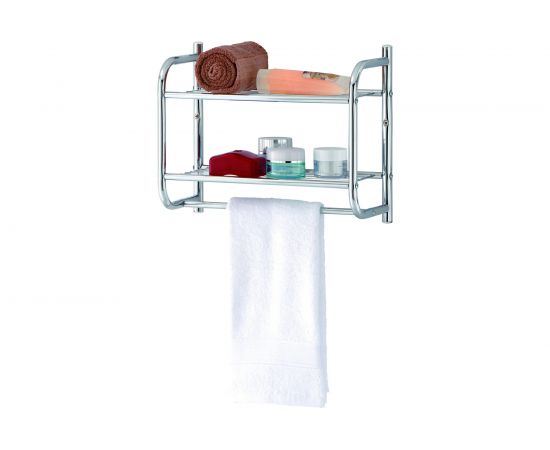 Полка для ванной комнаты UniStor AIOWA настенная, с держателем для полотенца 210662 – изображение 2
