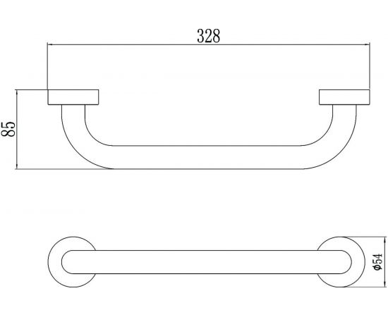 Поручень Savol 30 см, хром S-010030 23161 – изображение 2